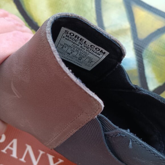 Women's SOREL Leather Waterproof Chelsea Boot in Steel Grey - Picture 9 of 11